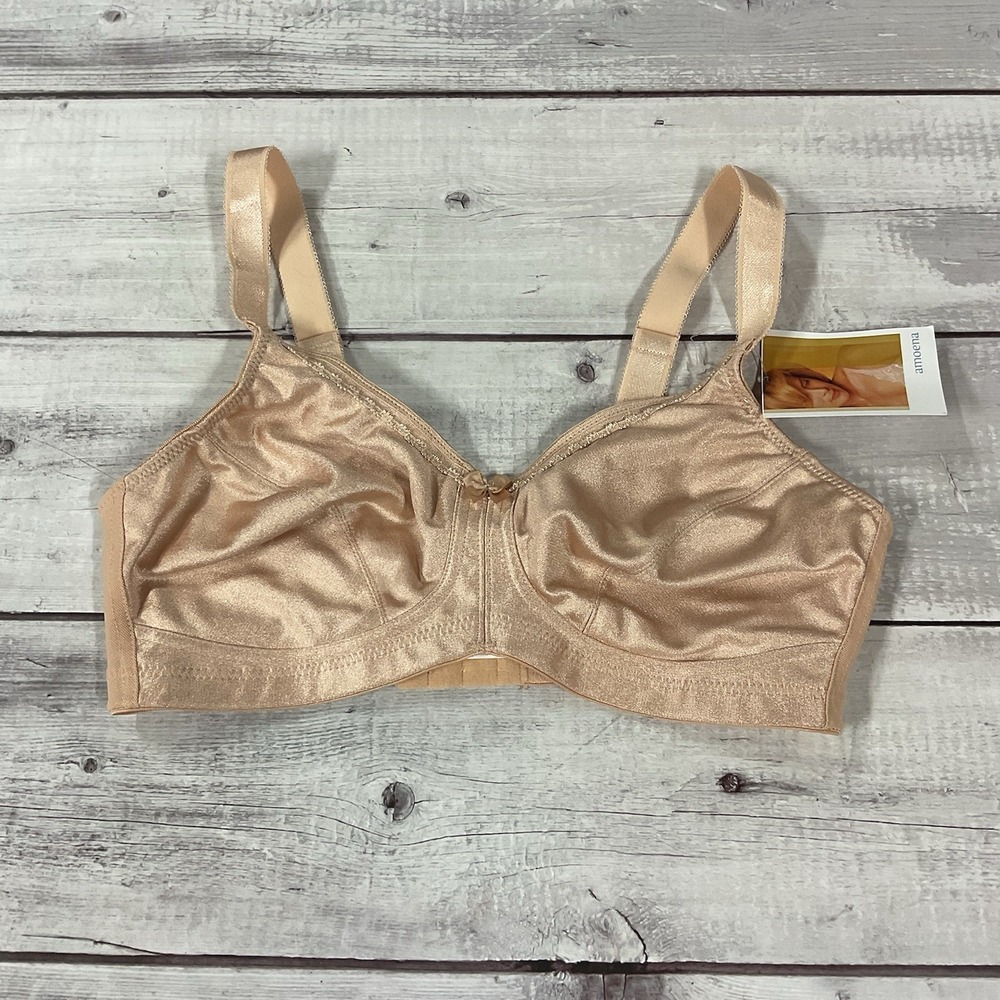 Amoena Mastectomy Bra‎ Womens 34C Nude Beige Rita 2004 Wireless Soft Cup  NEW